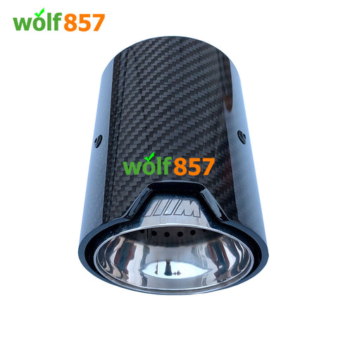 BMW M4 F82 F83 Gloss Carbon Fiber M Performance Chrome SUS304 Exhaust Tips