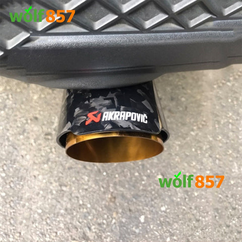 Audi S4 B8 B8.5 Forged Carbon Fiber Gold AK Style Exhaust Tips