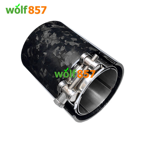 BMW F30 F31 F34 335i 340i Forged Carbon Fiber Chrome SUS304 Exhaust Tips