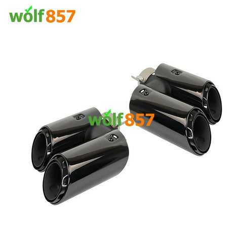 1 Pair Porsche Macan 2019+ Titanium Black 304 Stainless Steel Exhaust Tip