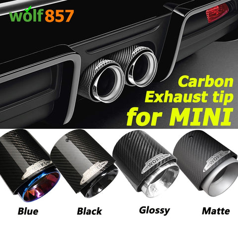 MINI JCW F54 F55 F56 F60 R55 R56 R57 R58 Real Carbon Fiber Exhaust Tips