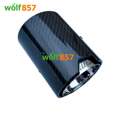 BMW M4 F82 F83 Gloss Carbon Fiber M Performance Chrome SUS304 Exhaust Tips