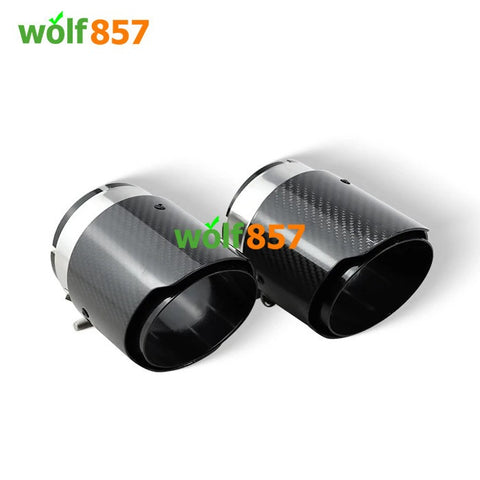 2pcs X5 F15 X6 F16 Carbon Fiber Gloss Black Inner Exhaust Tips