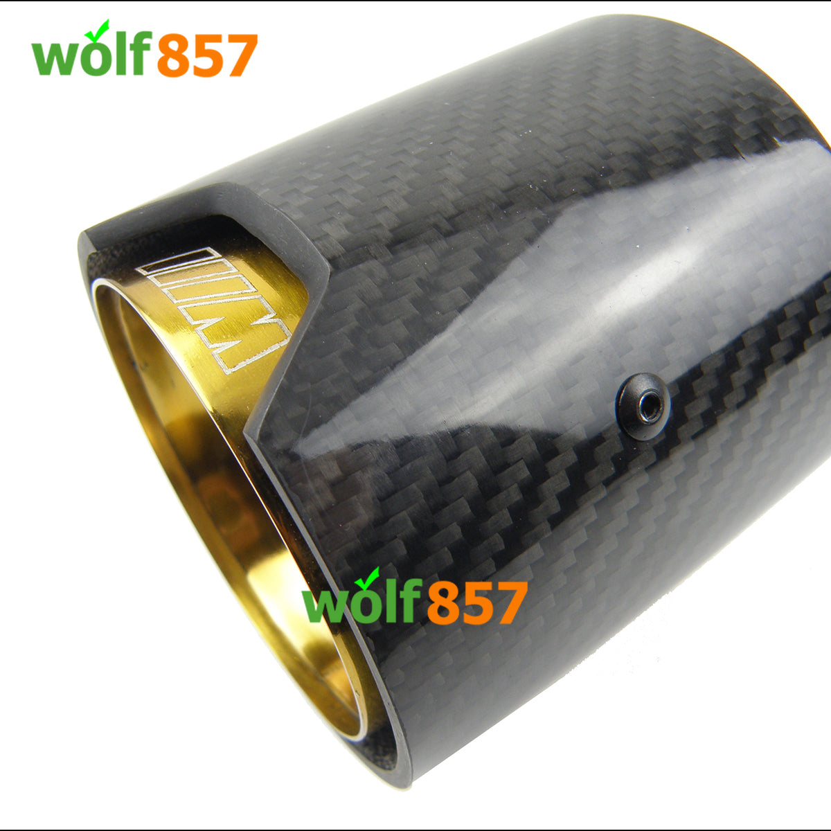 BMW F20 F21 M135i M140i Gloss Carbon Fiber M Performance Gold SUS304 Exhaust Tips