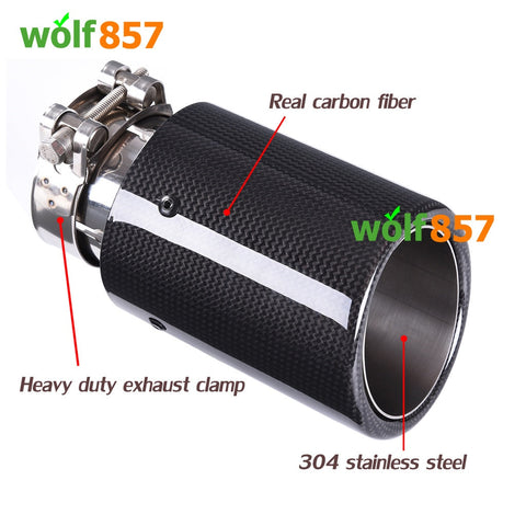 BMW 6 Series F06 F12 F13 Curly Carbon Fiber AK Style Exhaust Tips