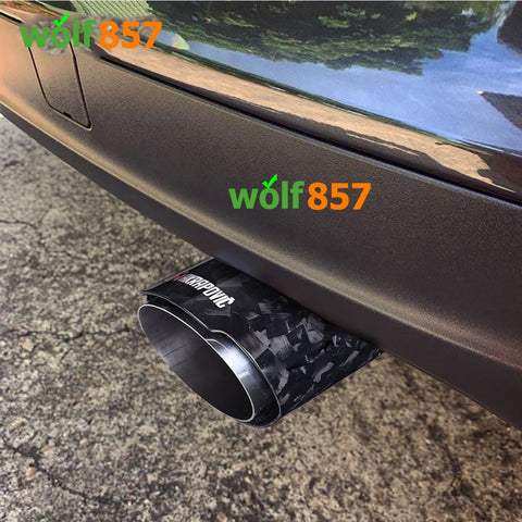 Audi S4 B8 B8.5 Forged Carbon Fiber Chrome AK Style Exhaust Tips