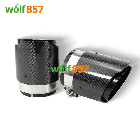 2pcs X5 F15 X6 F16 Carbon Fiber Gloss Black Inner Exhaust Tips