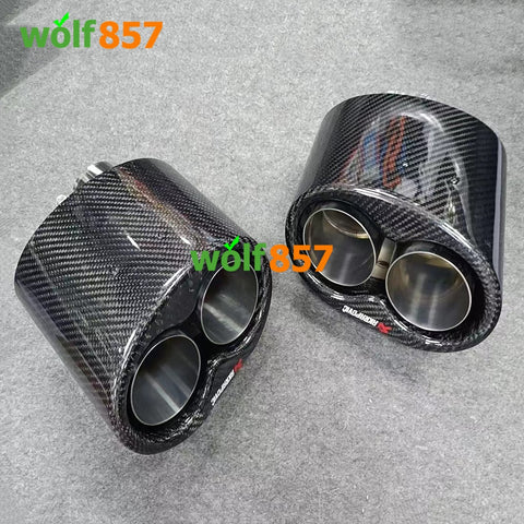 Audi RS3 RS4 RS5 RS6 RS7 A3 A4 A5 Y Type Carbon Fiber AK Style Exhaust Tip