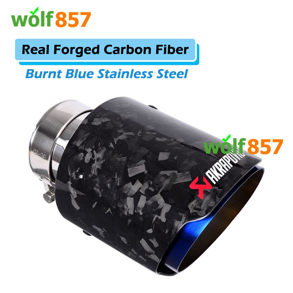 Audi S3 8V Forged Carbon Fiber Burnt Blue Color AK Style Exhaust Tip ...