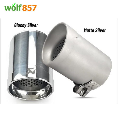 BMW Double Wall Gloss/Matte Silver SUS304 Exhaust Tips