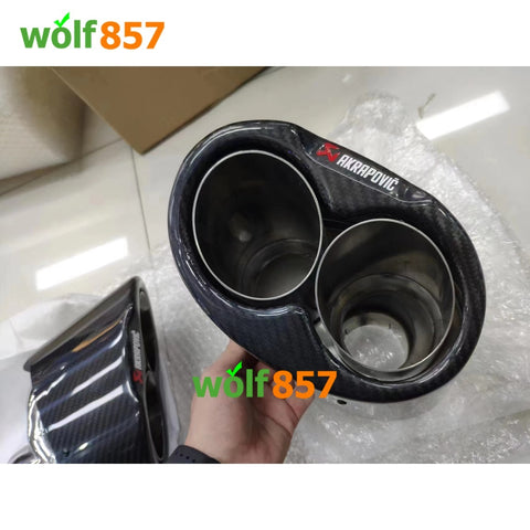 Audi RS3 RS4 RS5 RS6 RS7 A3 A4 A5 Y Type Carbon Fiber AK Style Exhaust Tip