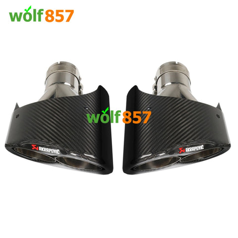 Audi RS3 RS4 RS5 RS6 RS7 A3 A4 A5 Y Type Carbon Fiber AK Style Exhaust Tip