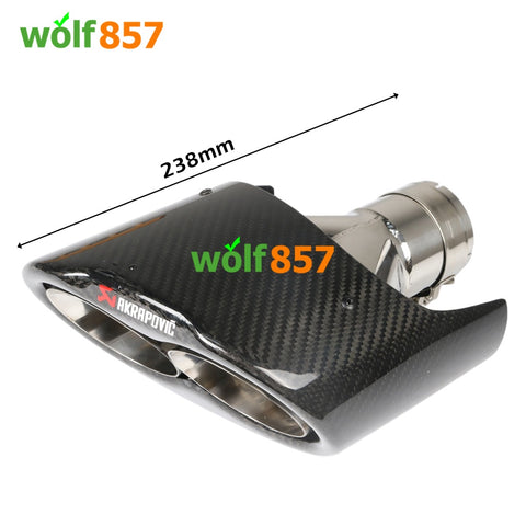 Audi RS3 RS4 RS5 RS6 RS7 A3 A4 A5 Y Type Carbon Fiber AK Style Exhaust Tip