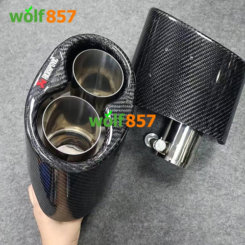 Audi RS3 RS4 RS5 RS6 RS7 A3 A4 A5 h Type Carbon Fiber AK Style Exhaust Tip