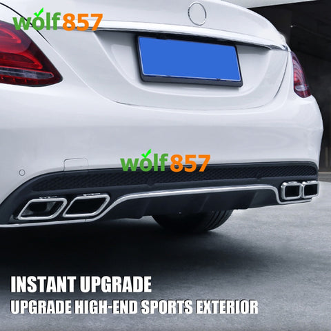 Benz C63 E63 S63 AMG Dual Outlet Stainless Steel Exhaust Tip