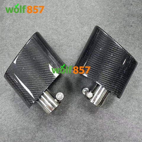 Audi RS3 RS4 RS5 RS6 RS7 A3 A4 A5 h Type Carbon Fiber AK Style Exhaust Tip