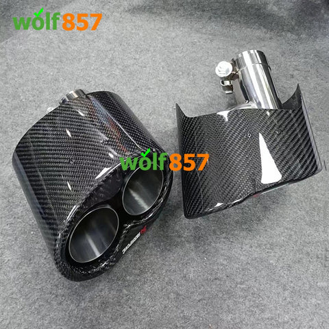 Audi RS3 RS4 RS5 RS6 RS7 A3 A4 A5 h Type Carbon Fiber AK Style Exhaust Tip