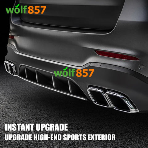 Benz C63 E63 S63 AMG Dual Outlet Stainless Steel Exhaust Tip